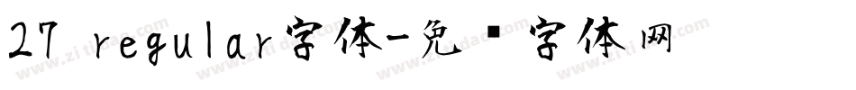 27 regular字体字体转换